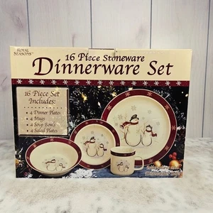 Set 16 pezzi posate gres pupazzo di neve Royal Seasons vacanze inverno - Foto 1 di 7