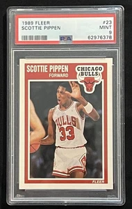 Scottie Pippen Salón de la fama • Fleer #23 1989 PSA 9 como nuevo Chicago Bulls - Imagen 1 de 2