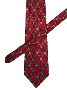 Vintage Robert Talbott Studio Tie Silk Red Geometric 4x60” W/ Original Price Tag - Picture 1 of 7