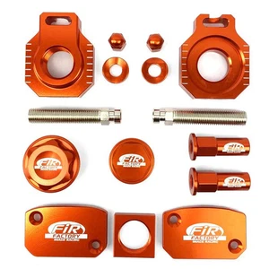 PC BLING KIT KTM HUSQVARNA, FIR CPK-516, CNC ALLOY, AXLE BLOCK, CAPS, TYRE NUT - Picture 1 of 1