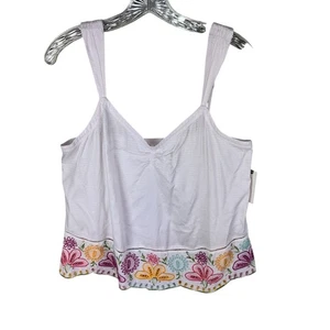 anthropologie pennbrooke cami da notte ricamato rosa medio nuovo - Foto 1 di 4