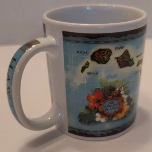 Hawaii Coffee Cup Mug • Map Of Hawaiian Islands • 2018 Souvenir • ABC Stores EUC - Picture 1 of 14