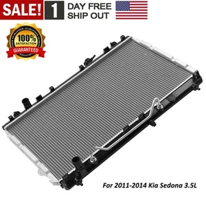Radiador de refrigeración de núcleo de aluminio estilo OE de fábrica para KIA Sedona 2011-2014 13393 - Imagen 1 de 9