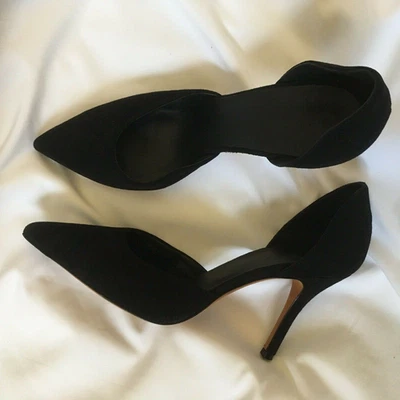 VINCE. Paulette d'Orsay SZ 8.5M Black Suede Pointy Toe 3.5 Stiletto Pumps-Italy - Image 1 of 4