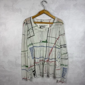 Rundholz Black Label In Brisbane Cotton Printed Mesh Longsleeve Shirt Size S-M(? - Picture 1 of 18