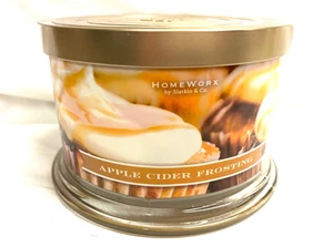HOMEWORX by Harry Slatkin APPLE CIDER FROSTING  4 Wick 18 oz Jar Candle - Picture 1 of 3