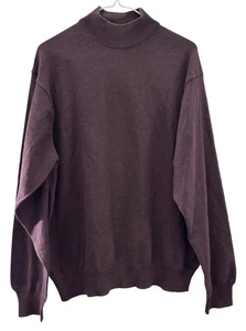Jos A Bank Sportswear 100% Merino Wool Sweater Large Burgundy Made In Italy - Picture 1 of 12