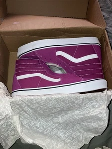 Vans Men’s Sk8 High Fuchsia Red/true White Size 10.5 - Picture 1 of 7