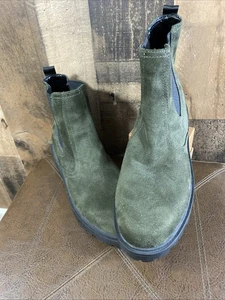 Stivaletto donna Nine West Yullon verde oliva taglia 12 M elasticizzato lati - Foto 1 di 11