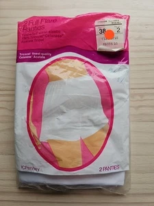 2 Full Flare Panties Vintage New in Pkg Sz 6 to Sz  7 Hip Size 37 to 38 Tricot - Picture 1 of 7