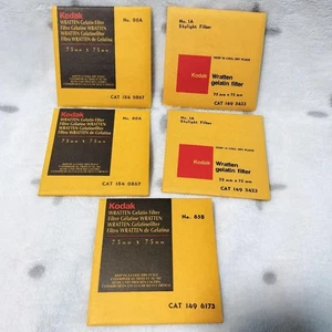 Kodak Wratten Gelatin Filter 75mm x 75mm Set of 5 Skylight & Color Filters - Picture 1 of 8