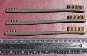 3X Bronze Brushes with STIFF bristles cleans Ancient Bronze Artifacts & Coins - Picture 1 of 1