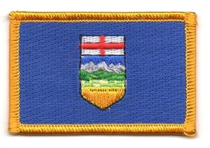 ALBERTA CANADA PROVINCES FLAG PATCHES COUNTRY BADGE PATCH IRON ON EMBROIDERED - Imagen 1 de 1