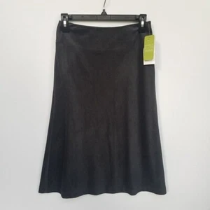 SIGRID OLSEN Faux Suede A-Line Midi Skirt NWT! XS - Picture 1 of 7