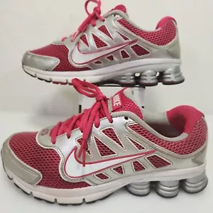 Nike Women Shoe Qualify Plus 2 Shox Size 8.5 Pink Silver Running - Picture 1 of 6