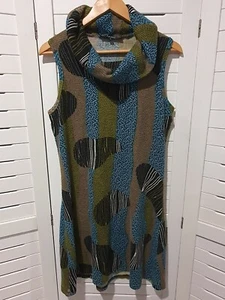 Leoni Shift Dress Multicoloured Nylon/Cotton Womans Size 8 - Picture 1 of 5
