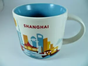 STARBUCK SHANGHAI YOU ARE HERE COLLECTION COFFEE MUG 14 OZ 2018 CITY TURQUOISE - Picture 1 of 4