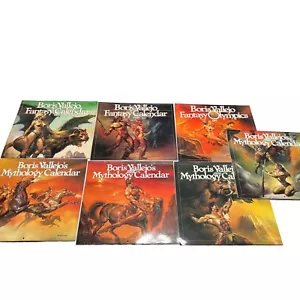 BORIS VALLEJO Lotto di 7 CALENDARI FANTASY 83 86 87 89 90 91 93 Mitologia - Foto 1 di 12