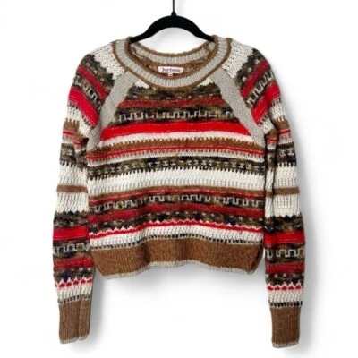 Suéter Recortado a Rayas Mezcla Alpaca Juicy Couture Tejido Mixto Y2K - Talla M Foto 1 de 4