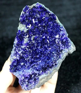 465g 95mm Cristales Azurita Azul Super Brillante Sobre Matriz China CM652625 - Imagen 1 de 5