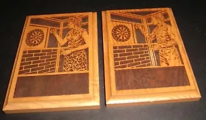 Holz Lasergravur DARTS Schild Wandhänger männlich weiblich Spieler Höhle Dekor - Bild 1 von 3