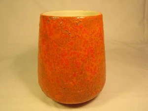 McNEES ORIGINALS Ceramic POTTERY #220 Planter VASE Multicolor ORANGE Red [D1] - Picture 1 of 4