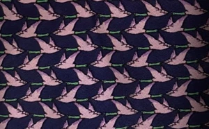 Thomas Pink Mens Silk Necktie Blue Purple Lavender Green Goose Print Tie England - Picture 1 of 9