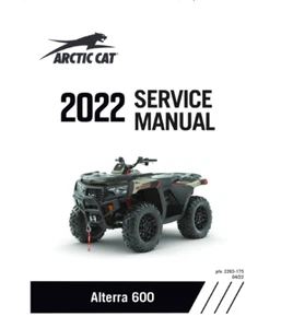 Arctic Cat Alterra 600 Service Manual | 2022 | MAILED CD OR USB - Bild 1 von 10