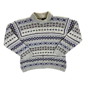 Early 00's RIVER ISLAND Pure New Wool High Neck Knit Jumper Women's Large - Picture 1 of 6