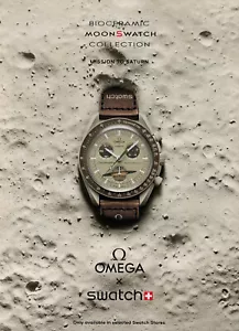 OMEGA WATCH MAGAZINE promo ad #118 ORIGINALE 2024 beige MISSION TO SATURN - Foto 1 di 2