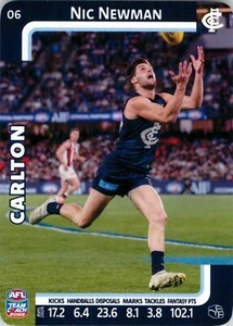 2025 Carlton Blues AFL TeamCoach Card - Nic Newman - Picture 1 of 3