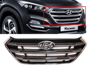 Genuine OEM Front Bumper Radiator Chrome Grille (Fits: HYUNDAI 2016-2018 Tucson) - Bild 1 von 6