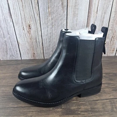 Botín de cuero negro sin cordones Coach Maeve CN143 para mujer talla 7,5 B  Foto 1 de 4