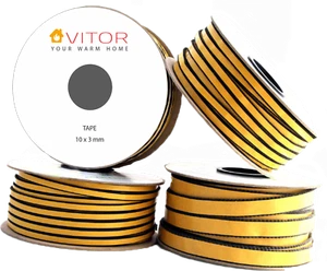 Flat Stove Rope Self Adhesive Black Glass Seal Stove Fire Rope 🔥Widh 6 to 15 mm - Picture 1 of 16