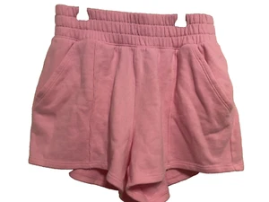 Abercrombie Kids Girls Pink Sweat Shorts Size Small NWOT Tearaway model pockets - Picture 1 of 2