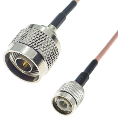 N Male to TNC Male Connector Lot Coaxial Jumper RF Pigtail Coax RG316 Cable - Image 1 of 4
