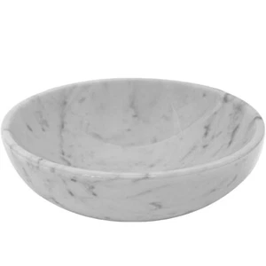 Schale Mittelstück aus weißem Marmor Carrara Handarbeit Home Decor Ø 20 cm - Bild 1 von 3