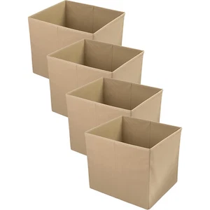 Ikea KOSINGEN Fabric Storage Boxes (For KALLAX Cube Units), Beige, Set of 4 - Picture 1 of 7