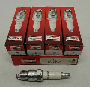 19 Champion Copper Plus Spark Plugs RV19YC – Reliable Ignition (4-Pack) - Picture 1 of 5