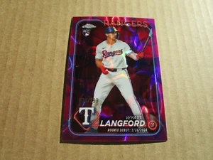 2024 Topps Update Wyatt Langford Purple Lava Refractor Texas Rangers 21/299 - Bild 1 von 1