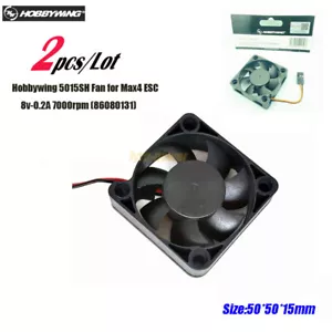 2pcs/Lot Hobbywing 5015SH Cooling Fan 8v-0.2A 7000rpm plug for RC EZRUN Max4 ESC - Picture 1 of 5