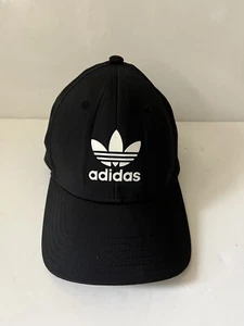 Adidas Baseballmütze Einheitsgröße schwarz Strapback weiß 3D-Logo verstellbar Einheitsgröße - Bild 1 von 7