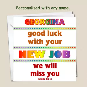 Scusa la tua carta di partenza sei nuovo lavoro buona fortuna lavoro i colleghi mancheranno - Foto 1 di 6