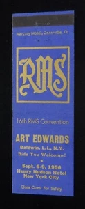 1956 Art Edwards 16th RMS Convention Henry Hudson Hotel NYC Baldwin NY Nassau Co - Bild 1 von 2