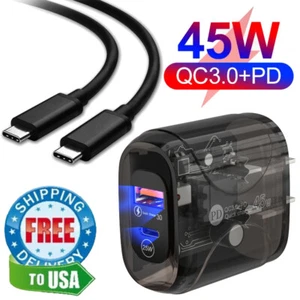 Fast Charger Block USB Type C Wall Power Adapter For Iphone 15 16 Pro Max Plus - Picture 1 of 14