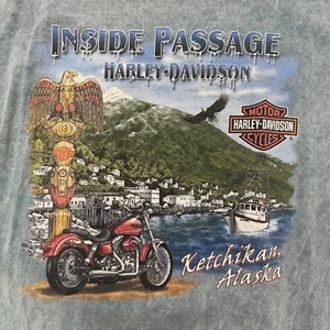 Harley Davidson Vintage Shirt Ketchikan Alaska 2003 Inside Passage XL - Picture 1 of 10