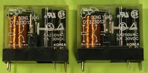 Relé de PC bobina de CC DONG YANG D323D12 DPST-NO 12V CC 5A @ 250VAC 30VDC contactos 5 piezas - Imagen 1 de 3