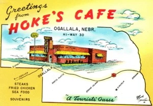 Ogallala Nebraska Hoke's Diner Highway 30 Postkarten - Bild 1 von 3