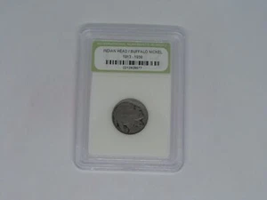 INB zertifizierte indische Kopfbüffel Nickel 1913 - 1938 zirkulierte Brammenmünze - Bild 1 von 6