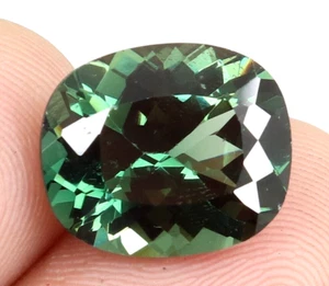 AAA Pietra preziosa cuscino sciolto verde impeccabile tormalina tormalina taglio 12x10 mm - Foto 1 di 9